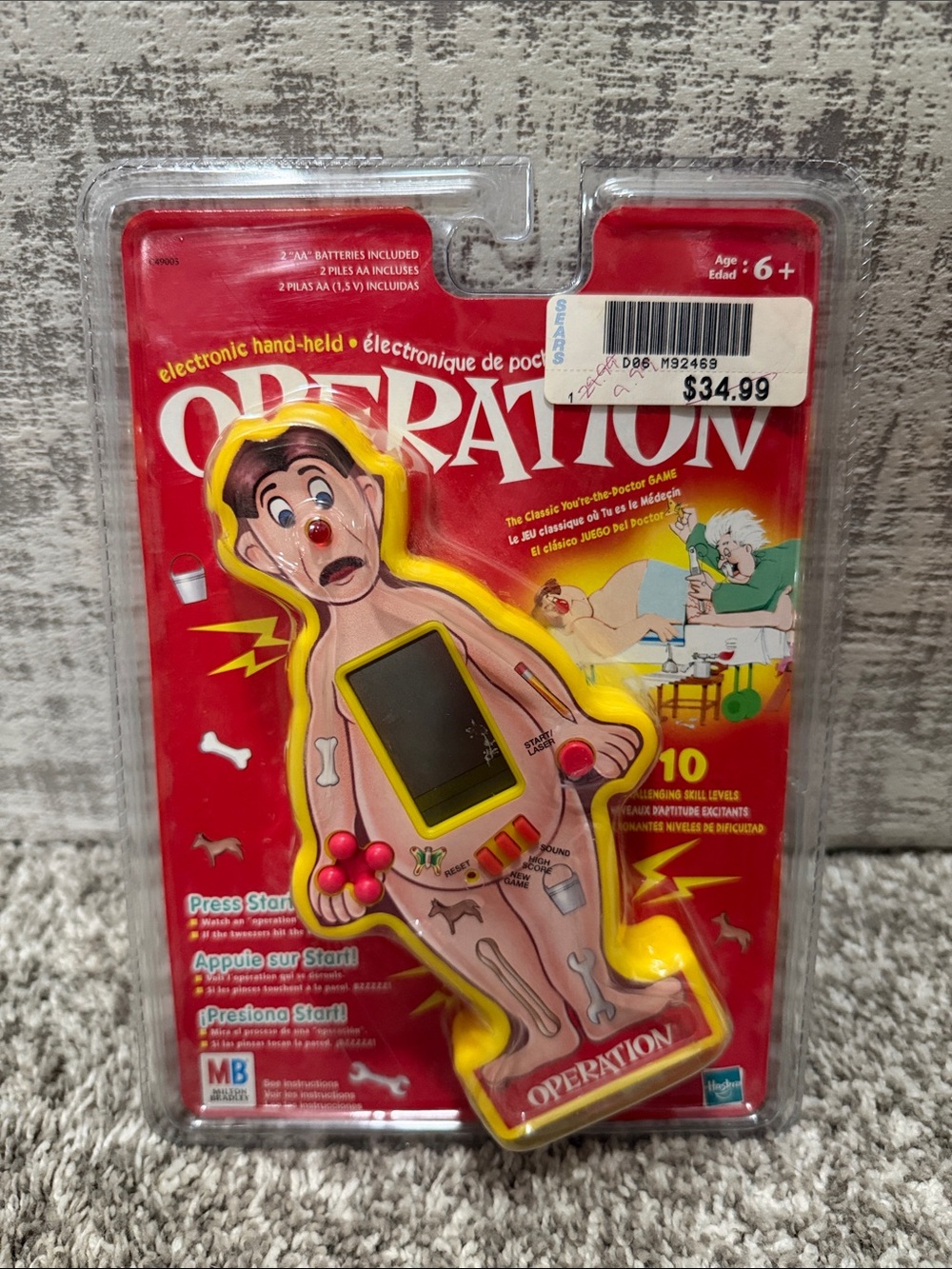 Vintage 1998 New and Working Hasbro Operation Electronic Handheld Game